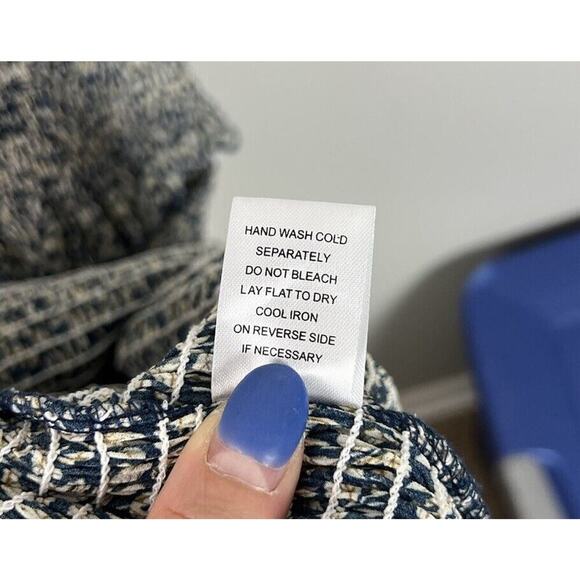 Mable Daphne Smocking Detailed Long Dress Midi Blue Floral Ruffle Women’s - Picture 7 of 9